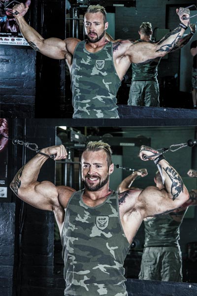 Chest and biceps super set workout 